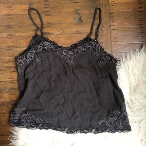 Black lacey crinkle camisole